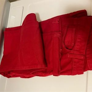BR red cigarette style skinny jeans, sz 14, new (never worn)